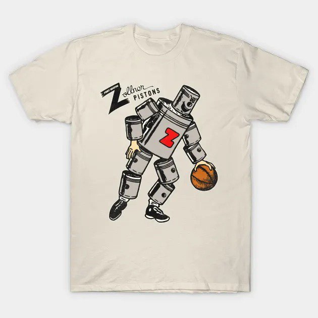 Defunct Fort Wayne Zollner Pistons Basketball Team T-Shirt