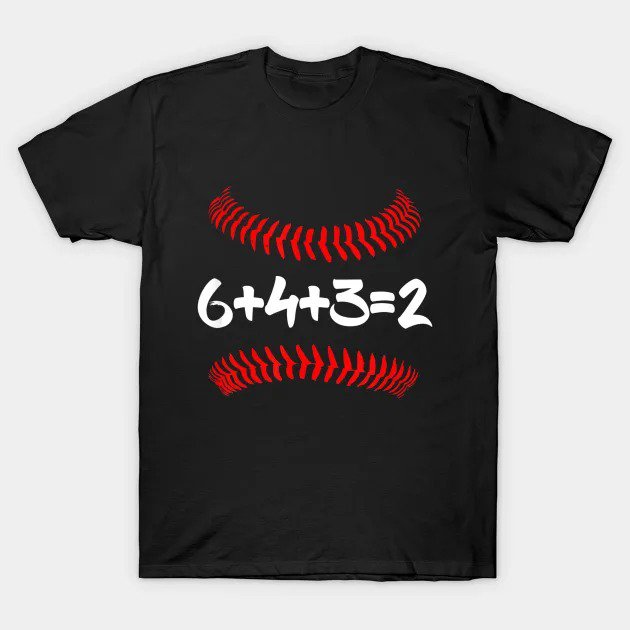 6432 Baseball Math Double Play T-Shirt