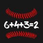 6432 Baseball Math Double Play T-Shirt
