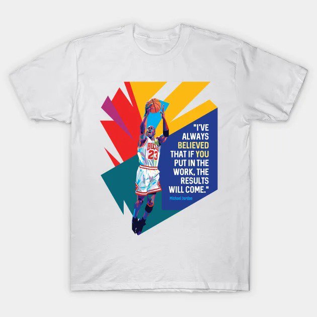 Michael Jordan White Jersey Quote T-Shirt