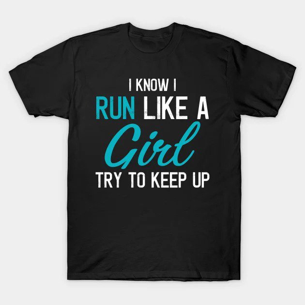 Funny Running Runner Marathon Running Mom Girl T-Shirt