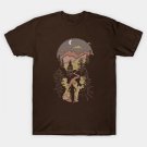 Mountain Biking Moon Bliss Trail Bike Rider Silhouette Browns T-Shirt
