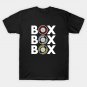 Box Box Box F1 Tyre Compound White Text Design T-Shirt