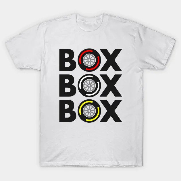 Box Box Box F1 Tire Compound Design T-Shirt
