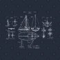 Nautical Sailboat Patent Drawing T-Shirt
