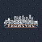 Edmonton Hockey Team All Time Legends, Edmonton City Skyline T-Shirt