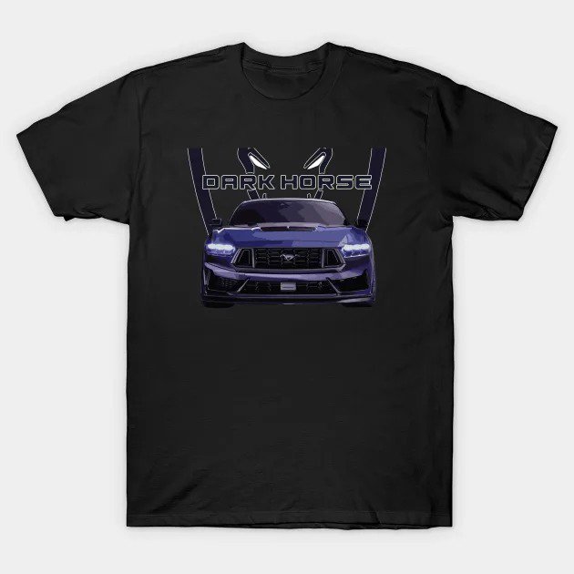 Blue Ember Dark Horse Mustang Gt 5.0L V8 Coyote Engine Performance Car S650 T-Shirt
