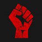 Big Red Raised Fist Salute Of Unity Solidarity Resistance T-Shirt