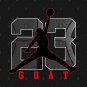 Michael Jordan 23 Black Matte Style T-Shirt