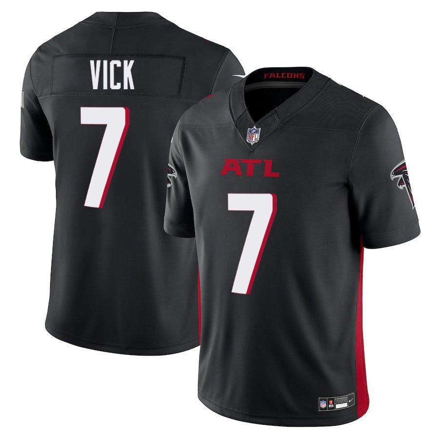 Atlanta Falcons #7 Michael Vick Black Limited Stitched Jersey