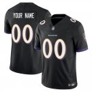 Baltimore Ravens #00 Custom Name And Number Black Limited Stitched Jersey
