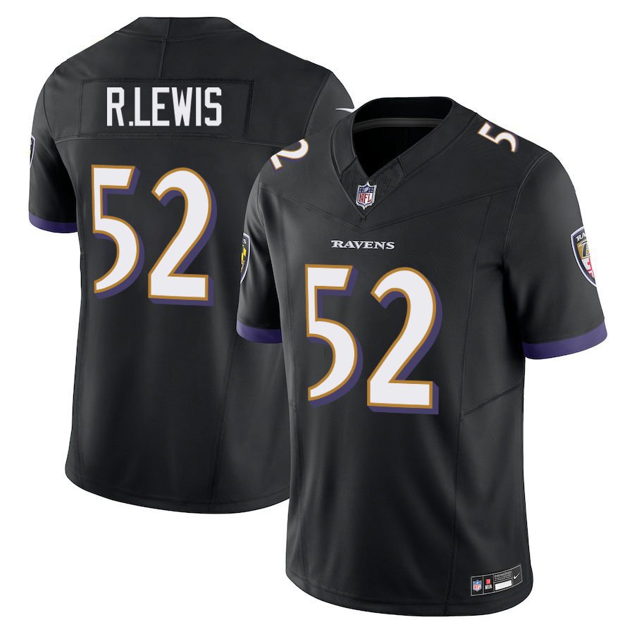 Baltimore Ravens #52 Ray Lewis Black Limited Stitched Jersey