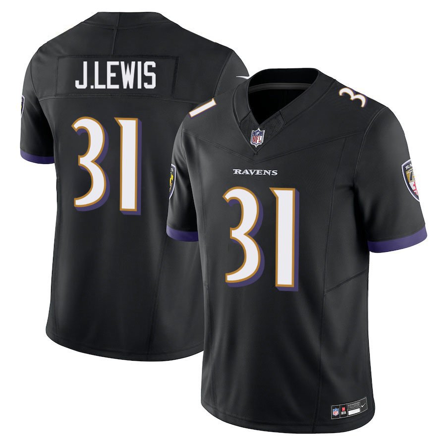 Baltimore Ravens #31 Jamal Lewis Black Limited Stitched Jersey