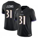 Baltimore Ravens #31 Jamal Lewis Black Limited Stitched Jersey