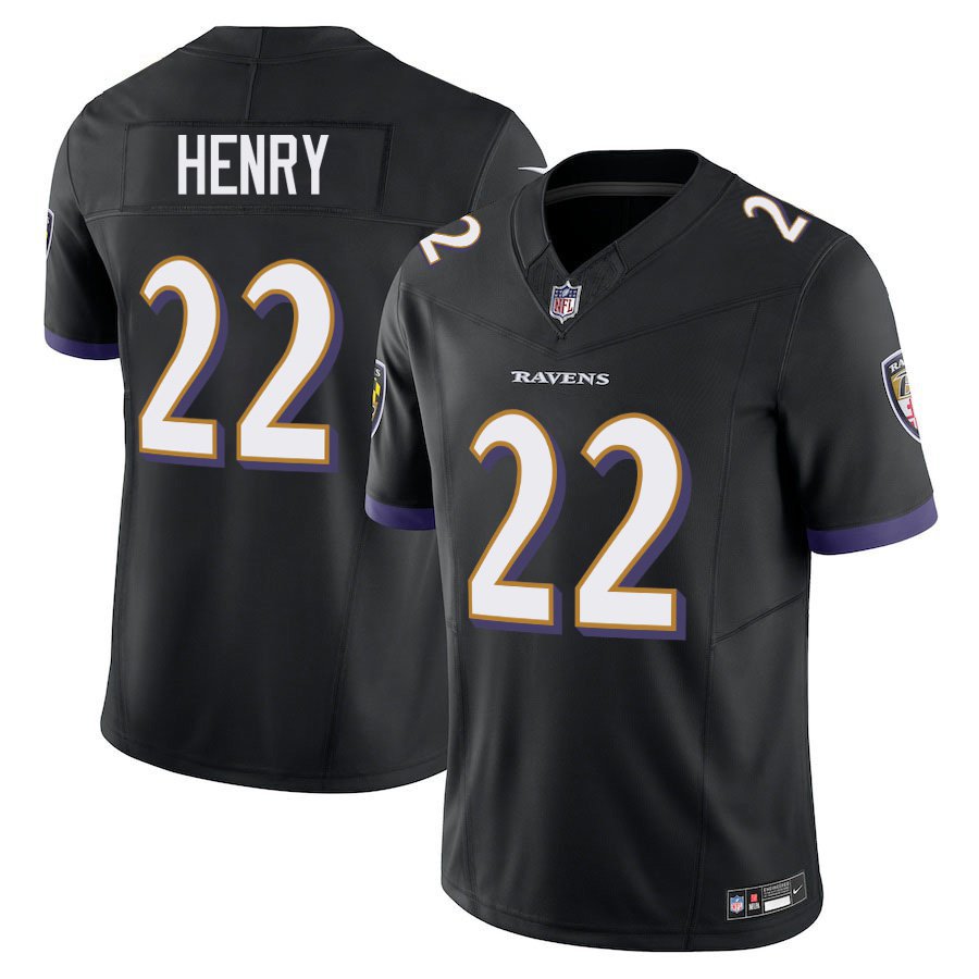 Baltimore Ravens #22 Derrick Henry Black Limited Stitched Jersey