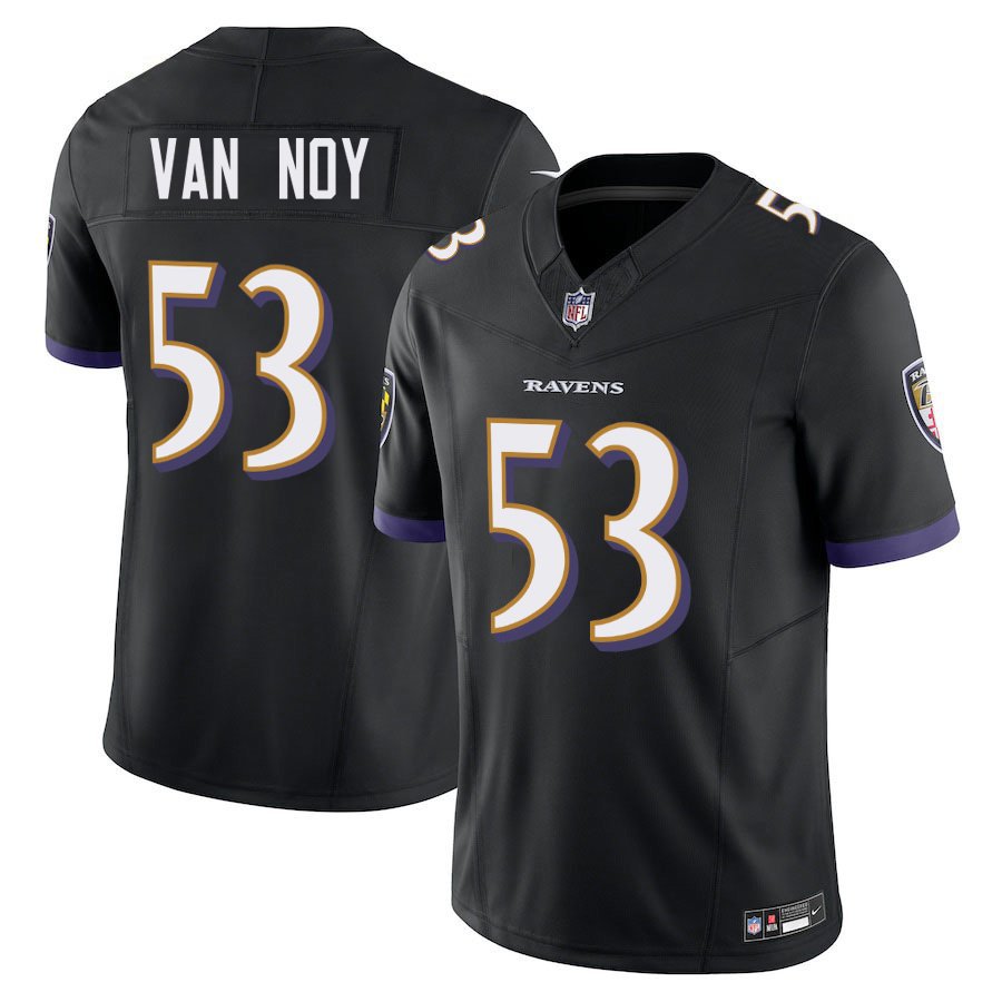 Baltimore Ravens #53 Kyle Van Noy Black Limited Stitched Jersey