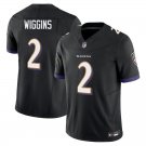 Baltimore Ravens #2 Nate Wiggins Black Limited Stitched Jersey