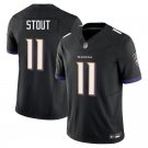 Baltimore Ravens #11 Jordan Stout Black Limited Stitched Jersey