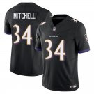Baltimore Ravens #34 Keaton Mitchell Black Limited Stitched Jersey