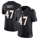 Baltimore Ravens #47 Lucas Scott Black Limited Stitched Jersey