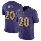 Baltimore Ravens #20 Ed Reed Purple Limited Stitched Jersey