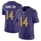 Baltimore Ravens #14 Kyle Hamilton Purple Limited Stitched Jersey