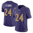 Baltimore Ravens #24 Malaki Starks Purple Limited Stitched Jersey