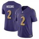 Baltimore Ravens #2 Nate Wiggins Purple Limited Stitched Jersey