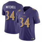 Baltimore Ravens #34 Keaton Mitchell Purple Limited Stitched Jersey