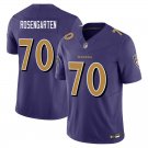 Baltimore Ravens #70 Roger Rosengarten Purple Limited Stitched Jersey