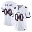 Baltimore Ravens #00 Custom Name And Number White Limited Stitched Jersey