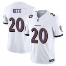 Baltimore Ravens #20 Ed Reed White Limited Stitched Jersey