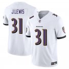 Baltimore Ravens #31 Jamal Lewis White Limited Stitched Jersey
