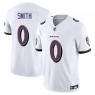 Baltimore Ravens #0 Roquan Smith White Limited Stitched Jersey