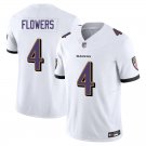 Baltimore Ravens #4 Zay Flowers White Limited Stitched Jersey