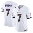 Baltimore Ravens #7 Rashod Bateman White Limited Stitched Jersey