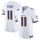 Baltimore Ravens #11 Jordan Stout White Limited Stitched Jersey