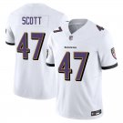 Baltimore Ravens #47 Lucas Scott White Limited Stitched Jersey