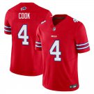 Buffalo Bills #4 James Cook Red Limited Stitched Jersey