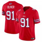 Buffalo Bills #91 Ed Oliver Red Limited Stitched Jersey