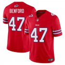 Buffalo Bills #47 Christian Benford Red Limited Stitched Jersey