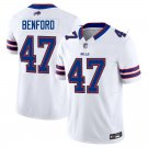 Buffalo Bills #47 Christian Benford White Limited Stitched Jersey