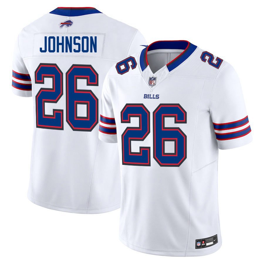 Buffalo Bills #26 Ty Johnson White Limited Stitched Jersey