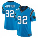 Carolina Panthers #92 Tershawn Wharton Blue Limited Stitched Jersey