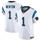 Carolina Panthers #1 Cam Newton White Limited Stitched Jersey