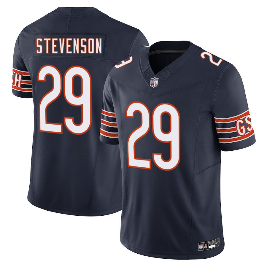 Chicago Bears #29 Tyrique Stevenson Navy Limited Stitched Jersey