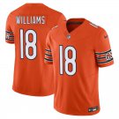 Chicago Bears #18 Caleb Williams Orange Limited Stitched Jersey