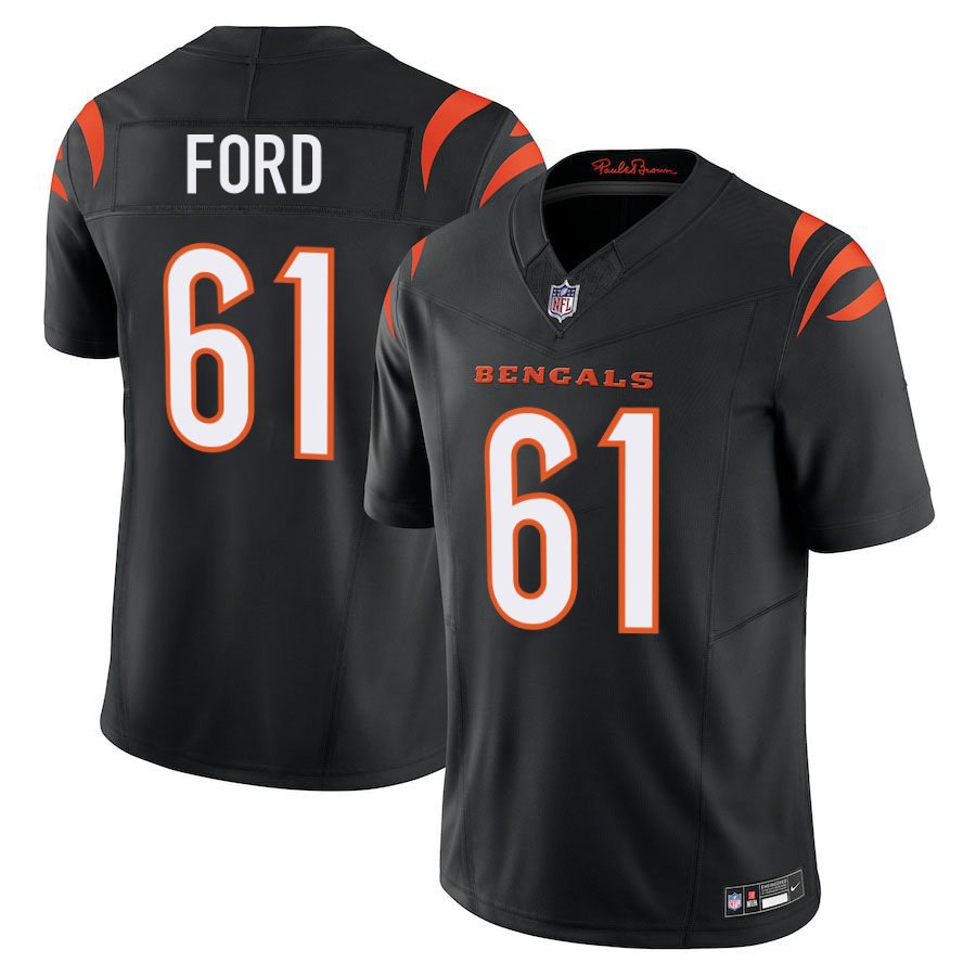 Cincinnati Bengals #61 Cody Ford Black Limited Stitched Jersey