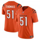 Cincinnati Bengals #51 Isaiah Thomas Orange Limited Stitched Jersey