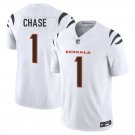 Cincinnati Bengals #1 Ja'Marr Chase White Limited Stitched Jersey